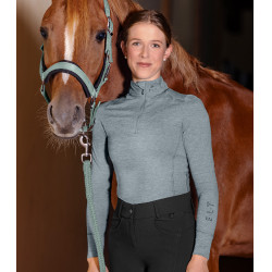 T-shirt zippé ELT fonctionnel Milano Bleu argenté T-shirt zippé ELT fonctionnel Milano Bleu argenté