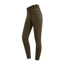 Pantalon d'équitation ELT Mathilda Glam taille haute Brun vert Marron