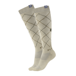 Chaussettes d'équitation ELT Argyle Gris beige