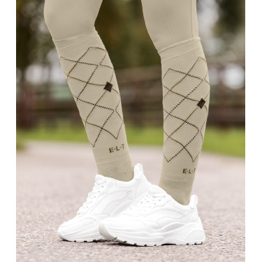 ELT Argyle paardrijsokken Grijsbeige ELT Argyle paardrijsokken Grijsbeige