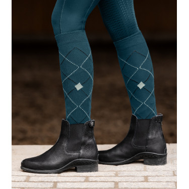 Chaussettes d'équitation ELT Argyle Bleu pétrole