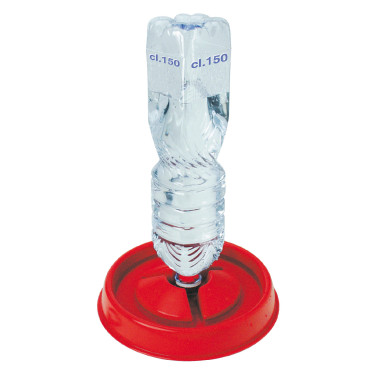 Drinkbak voor plastic fles Kerbl Hobbyfarming Rood