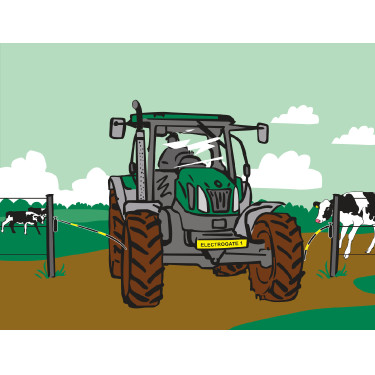 Vervangingsbalk Electro Gate AKO Zwart