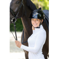 Casque d'équitation Elite Polo Covalliero Laqué noir Casque d'équitation Elite Polo Covalliero Laqué noir