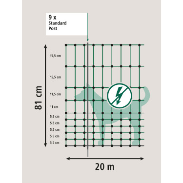Clôture de délimitation Camping Net AKO Vert