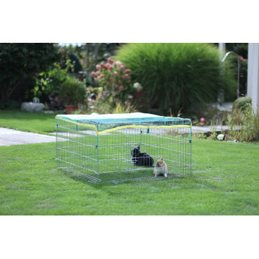 Enclos extérieur pour rongeur avec dispositif antifugue Kerbl Hobbyfarming
