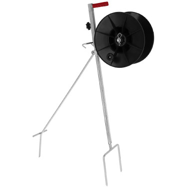 Super haspel met handgreep en bevestiging voor montage op de AKO-houder Zwart