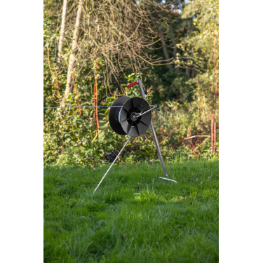 Super haspel met handgreep en bevestiging voor montage op de AKO-houder Zwart