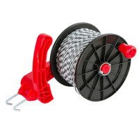 Afsluitdraad op AKO-haspel Wit / zwart