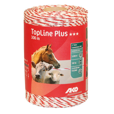 AKO TopLine Plus afrasteringsdraad Wit / rood