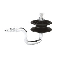 Isolateur d’angle pour fil et cordelette AKO Noir