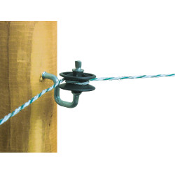 Isolateur d’angle pour fil et cordelette AKO Noir