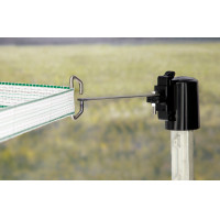Isolateur de tête, solution d'angle pour ruban / cordelette T-Post AKO Noir