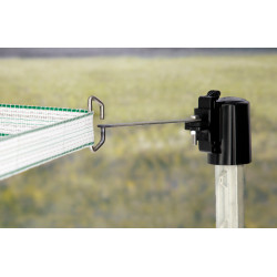 Isolateur de tête, solution d'angle pour ruban / cordelette T-Post AKO Noir