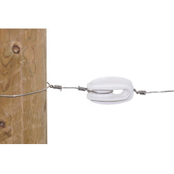 Isolateur type œuf en polyamide pour fil d'acier AKO Blanc Isolateur type œuf en polyamide pour fil d'acier AKO Blanc