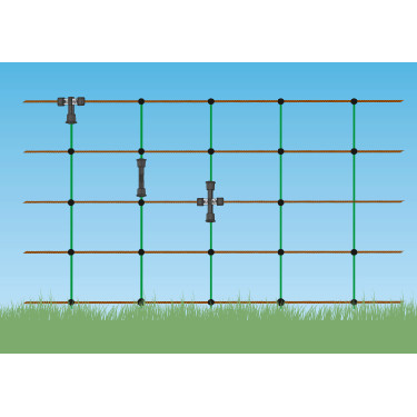 Litzclip® verbindingsstuk met verticale verstevigingen voor afrasteringsnetten Kerbl Hobbyfarming Litzclip® verbindingsstuk met verticale verstevigingen voor afrasteringsnetten Kerbl Hobbyfarming
