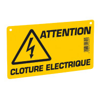Waarschuwingsbord – Pas op elektrische afrastering! AKO Geel