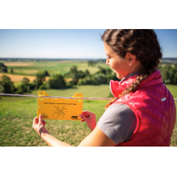 Waarschuwingsbord – Pas op elektrische afrastering! AKO Geel