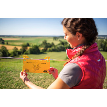 Waarschuwingsbord – Pas op elektrische afrastering! AKO Geel