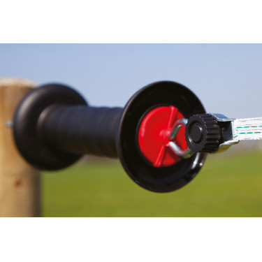 Poignée de porte avec raccord pour cordelette et fil AKO Poignée de porte avec raccord pour cordelette et fil AKO