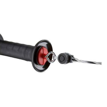 Poignée de porte avec raccord pour cordelette et fil AKO Poignée de porte avec raccord pour cordelette et fil AKO