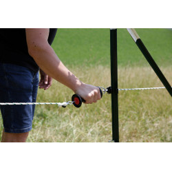 Poignée de porte avec raccord pour cordelette et fil AKO Noir Poignée de porte avec raccord pour cordelette et fil AKO Noir