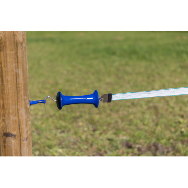 Premium deurgreep met Litzclip® AKO lintconnector Blauw Premium deurgreep met Litzclip® AKO lintconnector Blauw