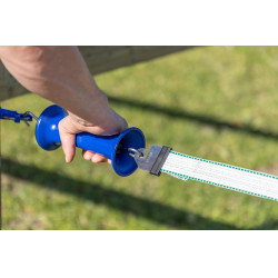 Premium deurgreep met Litzclip® AKO lintconnector Blauw Premium deurgreep met Litzclip® AKO lintconnector Blauw