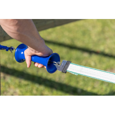 Premium deurgreep met Litzclip® AKO lintconnector Blauw Premium deurgreep met Litzclip® AKO lintconnector Blauw