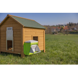 Nourrisseur avec dispositif anti-nuisibles Kerbl Hobbyfarming Vert / gris clair