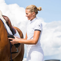 Polo technique Horze Taylor femme Blanc