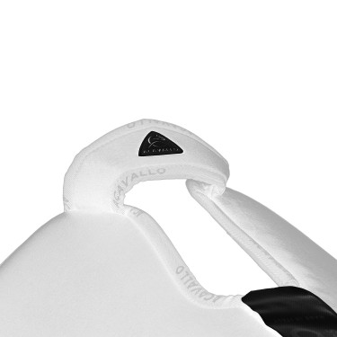 Amortisseur poches configurables et pad Piuma WFS en suède plat Acavallo Blanc