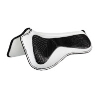 MF DS SW-3DS schokdemper in suède met platte gelgrip Acavallo Zwart