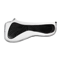 MF DS SW-3DS schokdemper in suède met platte gelgrip Acavallo Wit