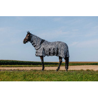Rijshirt Riding World Belly Mesh Combo Zwart / wit zebrapatroon Motieven Rijshirt Riding World Belly Mesh Combo Zwart / wit zebrapatroon Motieven