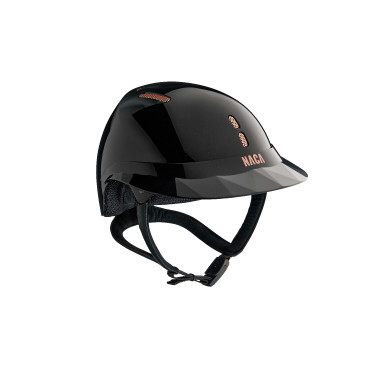 Casque d'équitation NACA Gravity S Noir onyx brillant / rose gold Casque d'équitation NACA Gravity S Noir onyx brillant / rose gold