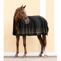 Dikke Waldhausen fleece deken Sölden Zwart