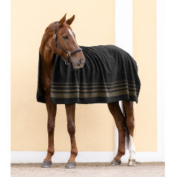 Dikke Waldhausen fleece deken Sölden Zwart