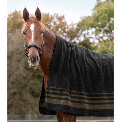 Dikke Waldhausen fleece deken Sölden Zwart