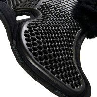 Amortisseur suede arrière mouton et avant en gel Acavallo Noir / noir