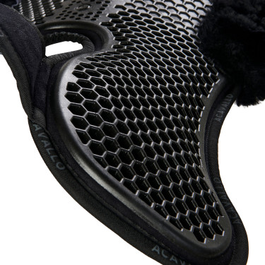 Schokdemper achter van suède met schapenvacht en voor van gel Acavallo Zwart / zwart Schokdemper achter van suède met schapenvacht en voor van gel Acavallo Zwart / zwart