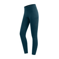 Legging d'équitation thermique ELT Rica en polaire bouclette enfant Bleu pétrole
