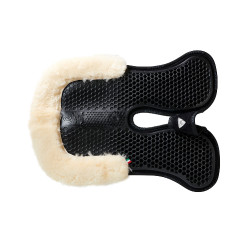 Schokdemper achter van suède met schapenvacht en voor van gel Acavallo Zwart / natuur Schokdemper achter van suède met schapenvacht en voor van gel Acavallo Zwart / natuur