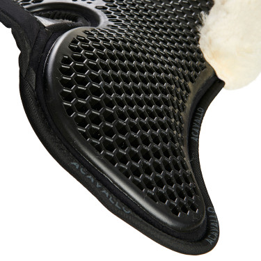 Schokdemper achter van suède met schapenvacht en voor van gel Acavallo Zwart / natuur Schokdemper achter van suède met schapenvacht en voor van gel Acavallo Zwart / natuur