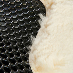 Schokdemper achter van suède met schapenvacht en voor van gel Acavallo Zwart / natuur Schokdemper achter van suède met schapenvacht en voor van gel Acavallo Zwart / natuur