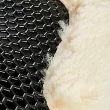 Schokdemper achter van suède met schapenvacht en voor van gel Acavallo Zwart / natuur Schokdemper achter van suède met schapenvacht en voor van gel Acavallo Zwart / natuur