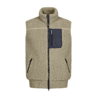 Mouwloos vest ELT fleece Teddy Alma kind Grijsbeige