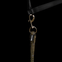 Imperial Riding Deluxe aanbindlijn enkele musketon Olijfgroen