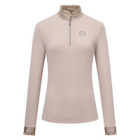 Top Imperial Riding Anna manches longues Gris / sable