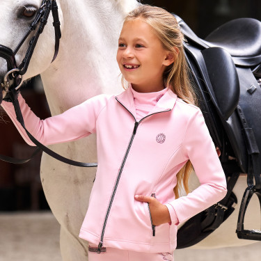 Cardigan Imperial Riding Carla kids Barbe à papa Rose